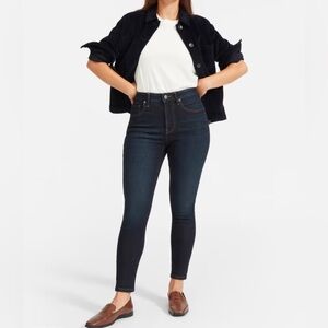 Everlane High-Rise Skinny Jeans in Dark Indigo